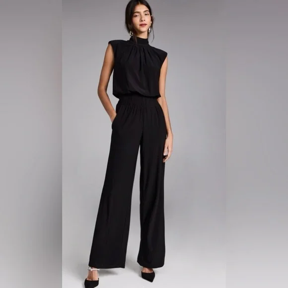 RAMY BROOK Dani Black Wide Leg Jumpsuit NWT Size S